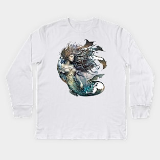 The Mermaid Princess Kids Long Sleeve T-Shirt